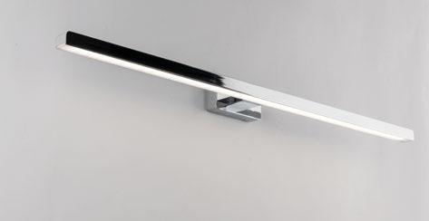 Applique da specchio led integrato in alluminio bianco, nero, cromo e oro spazzolato 13W 1000lm 4000°k collezione LANCER Applique da specchio led integrato in alluminio bianco, nero, cromo e oro spazzolato 13W 1000lm 4000°k collezione LANCER